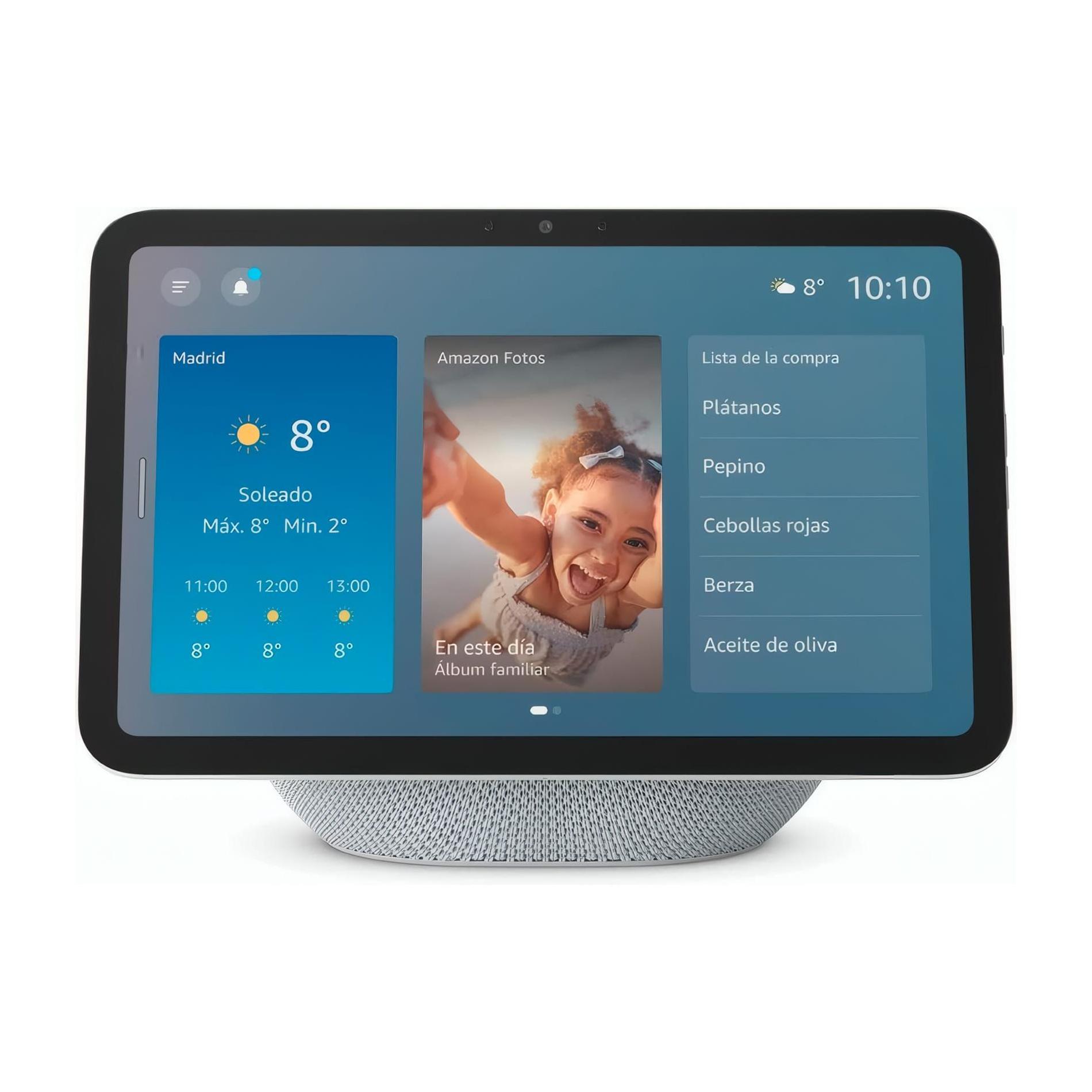 AMAZON ECHO SHOW 8 (?LTIMA GENERACI?N) BLANCO / PANTALLA HD DE 8,7" CON AUDIO ESPACIAL Y ALEXA