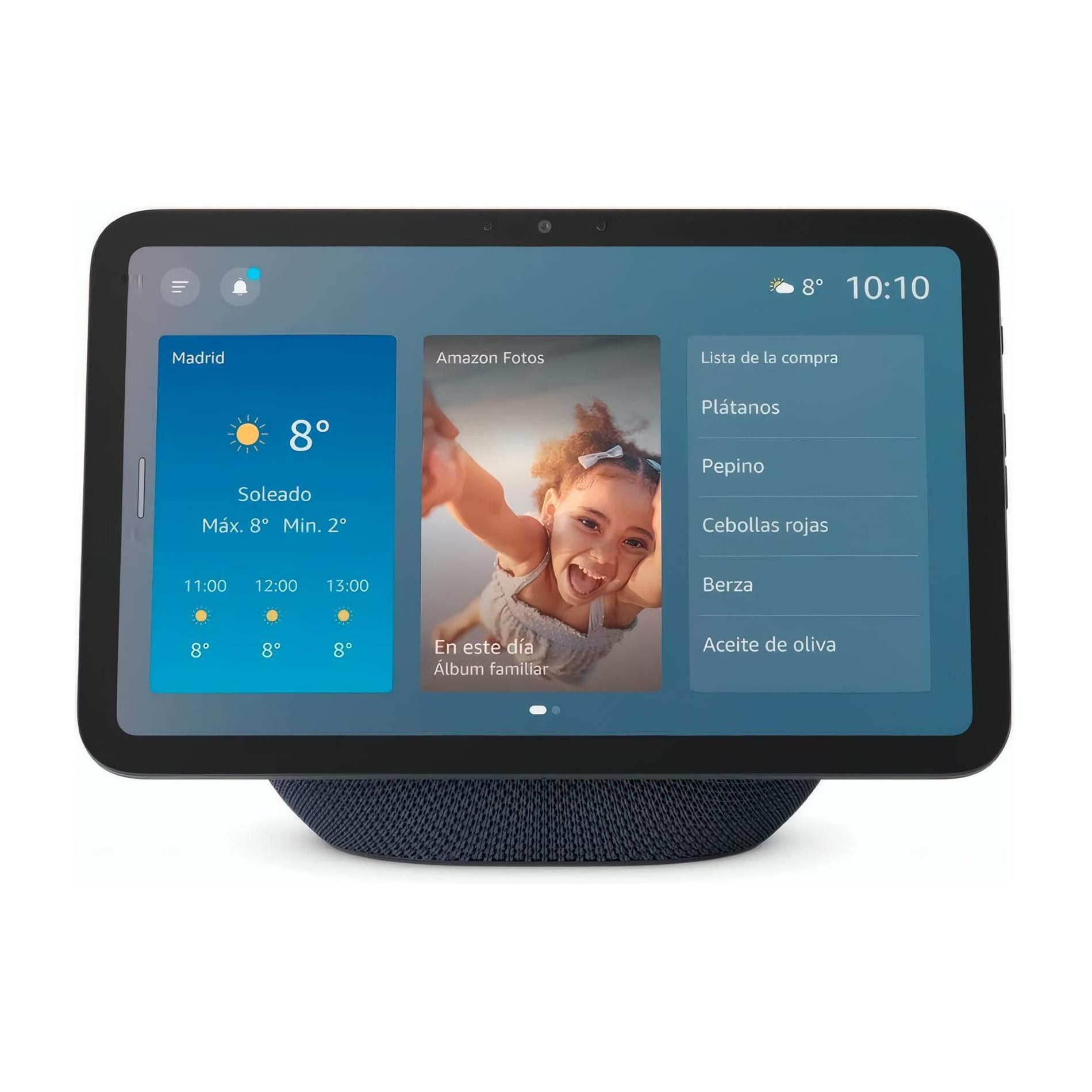 AMAZON ECHO SHOW 8 (?LTIMA GENERACI?N) GRAFITO / PANTALLA HD DE 8,7" CON AUDIO ESPACIAL Y ALEXA