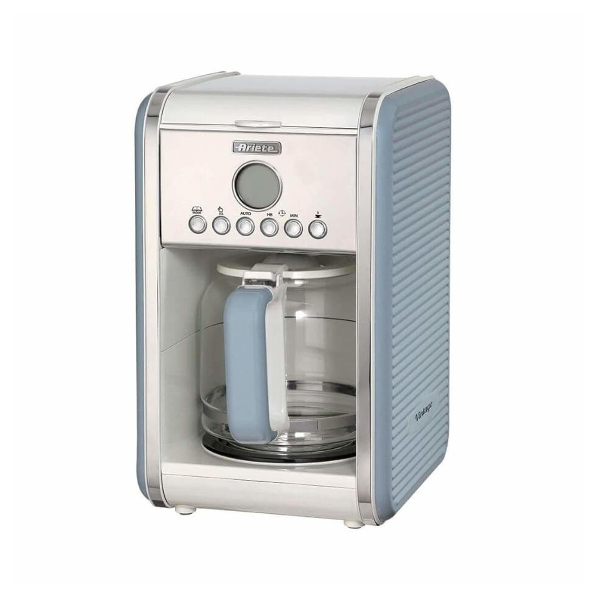 Ariete 1342/05 cafetera filtro 12tz vintage azul