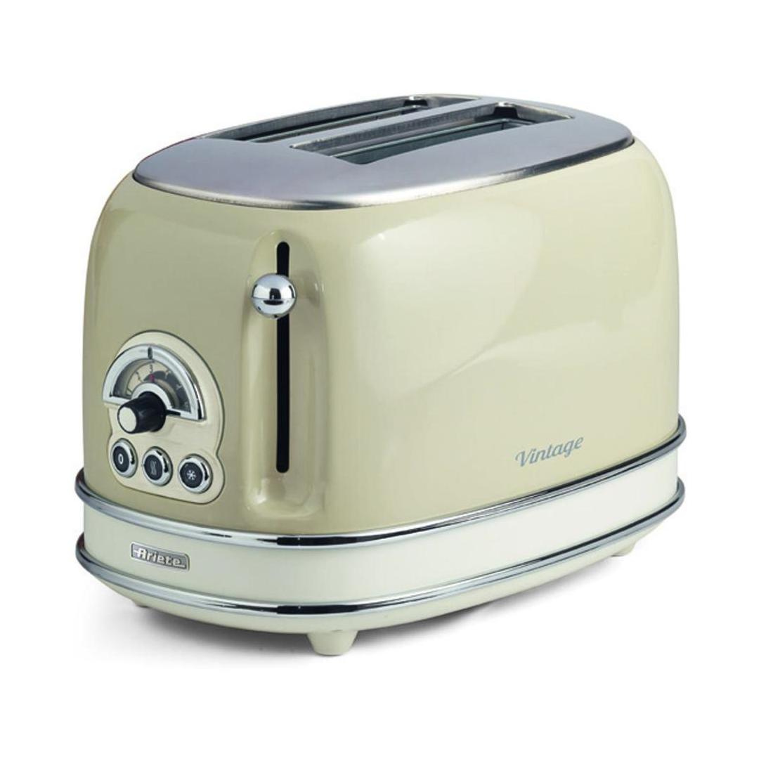 Ariete 155/13 tostador 2 ranuras 810w beige vintag