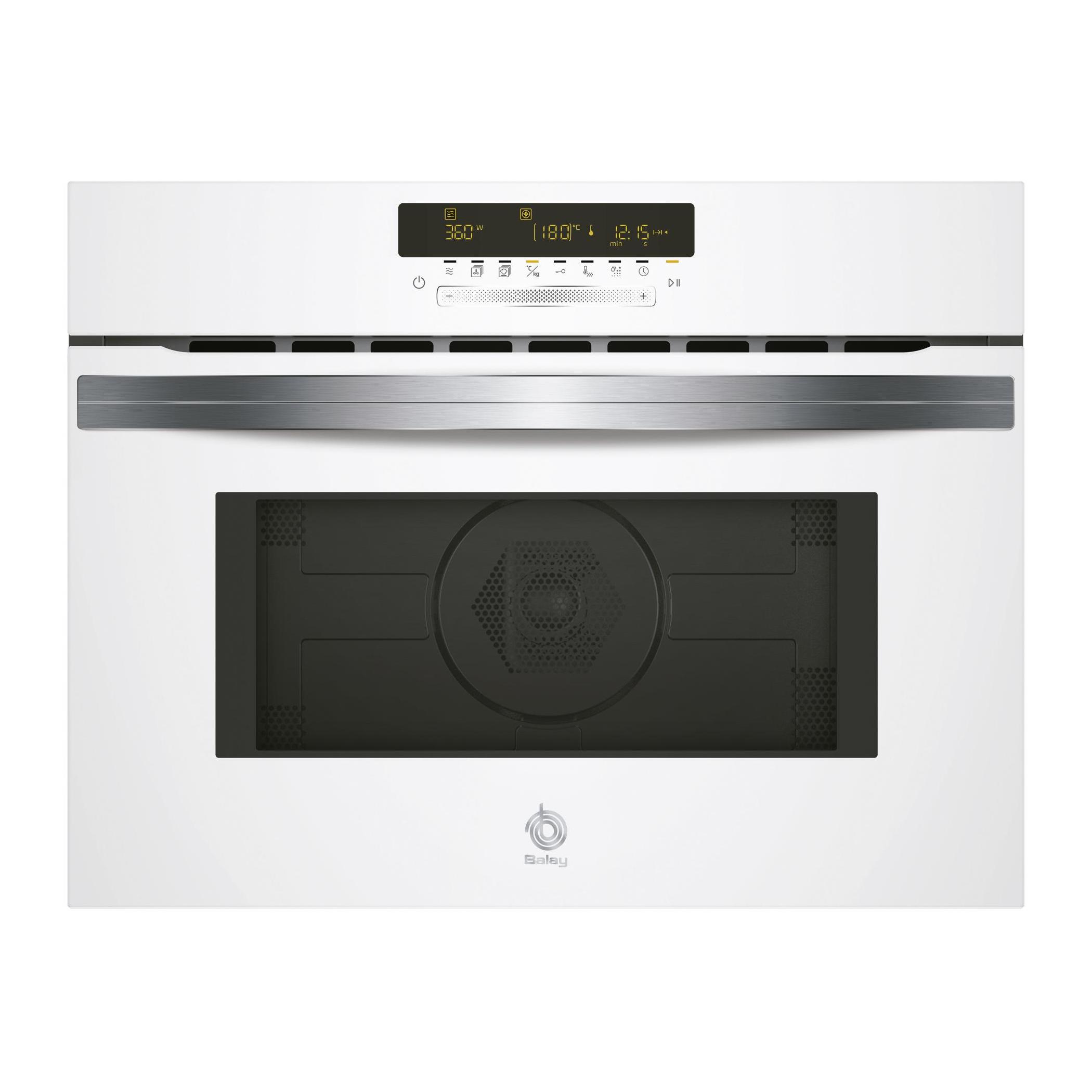 3CW5179B2 Horno integrable compacto con microondas 60x45cm cristal blanco