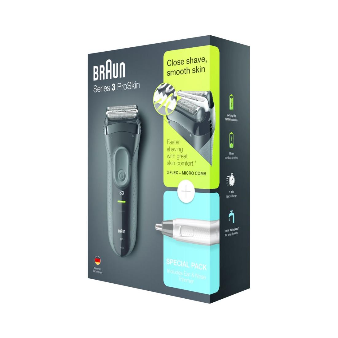 MAQ. AFEITAR BRAUN 3000 SERIE 3 + CORTAP