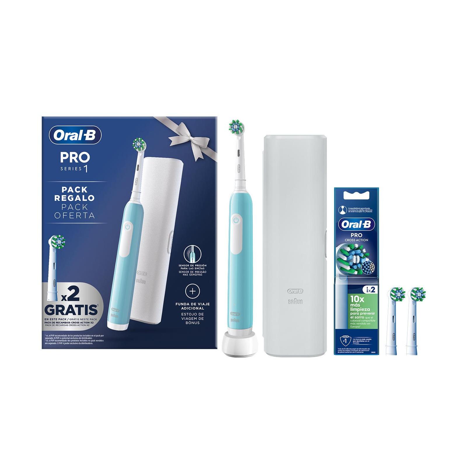 PACK CEPILLO BRAUN PRO1 TURQ+FUNDA+2CT R