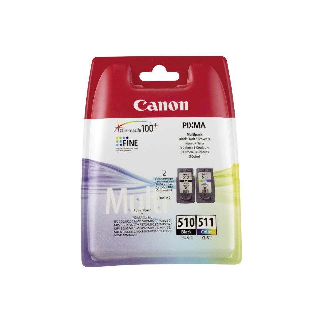 MULTIPACK TINTAS CANON PG-510 + CL-511
