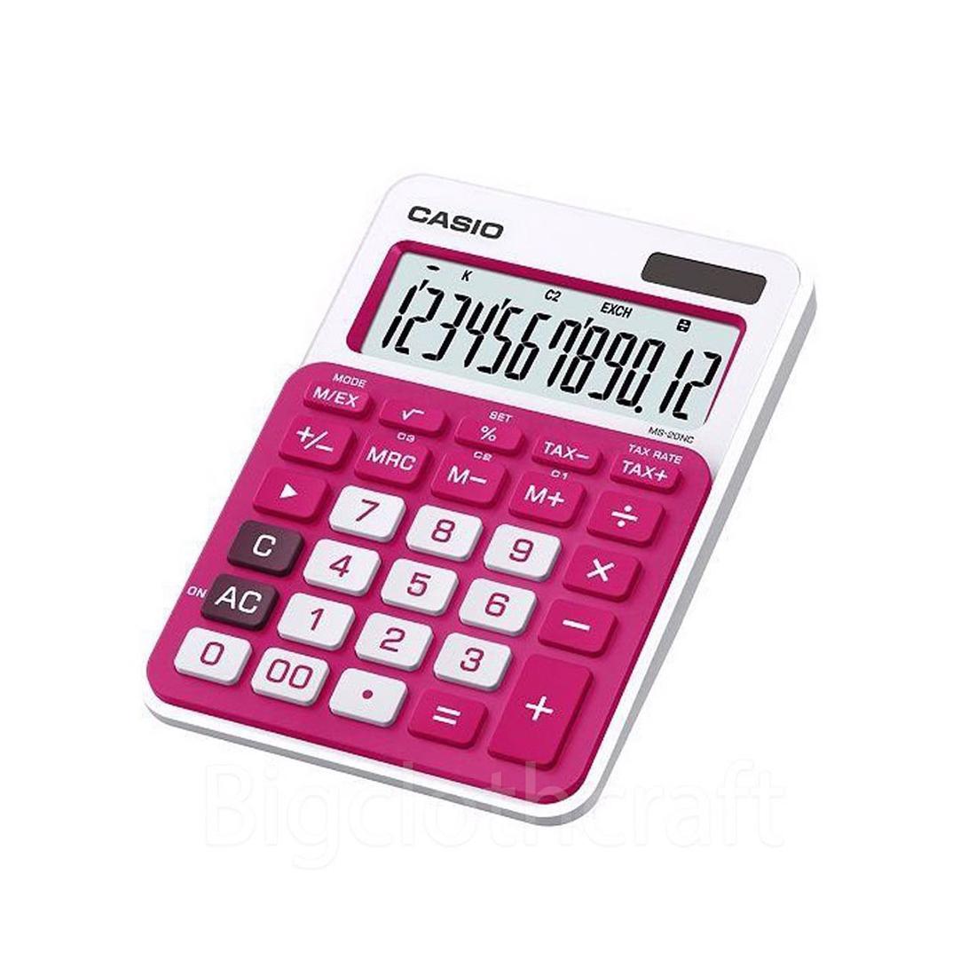 CALCULADORA SOBREMESA CASIO MS-20NC ROJA