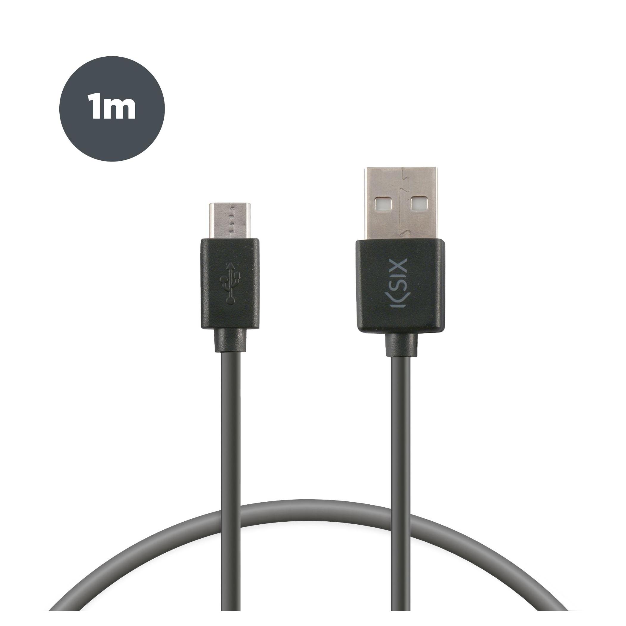 L-CABLE USB A MICRO USB 1M NEGRO KSIX