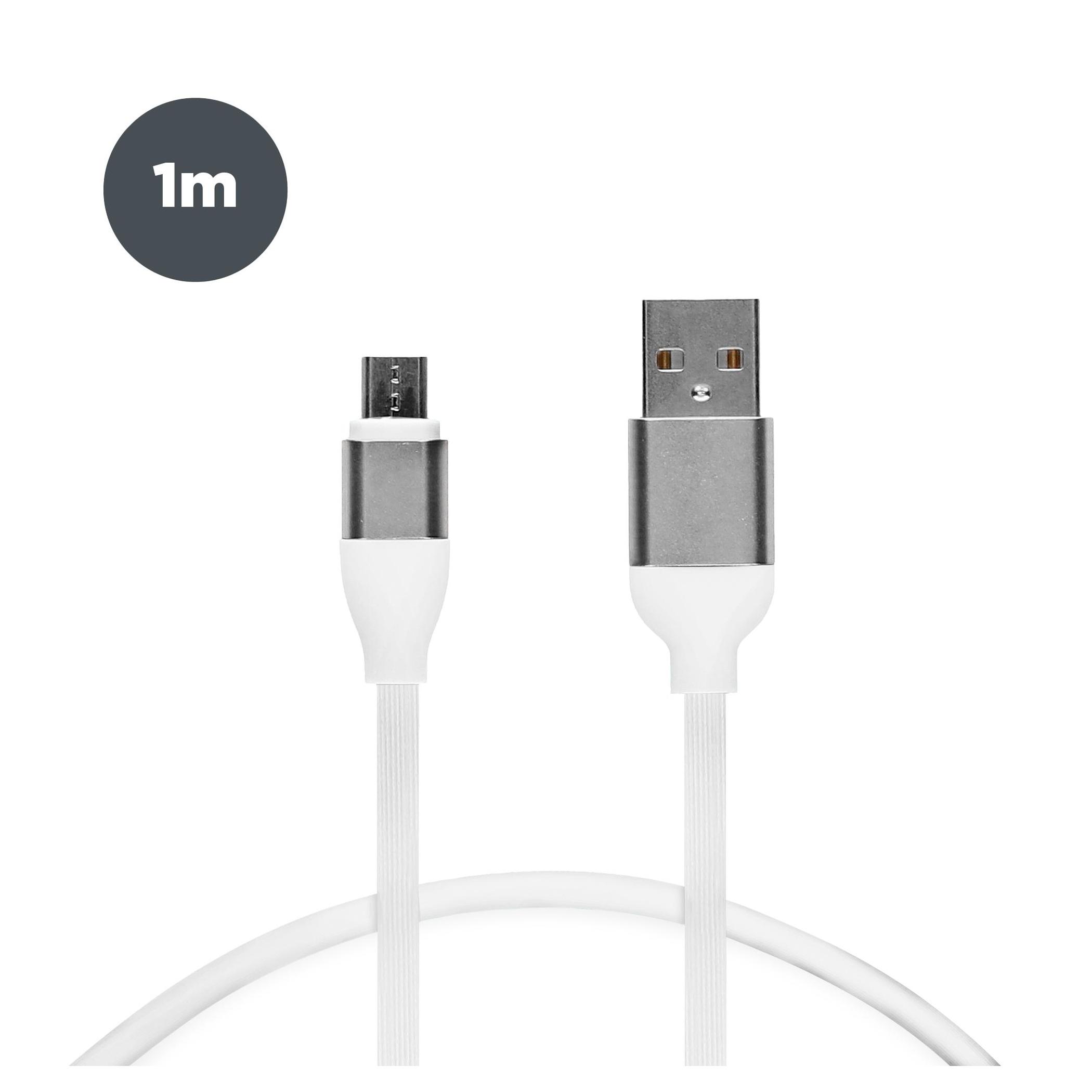 CABLE DATOS USB A MICRO USB 2A 1,5M BLAN