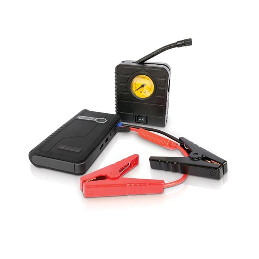 KIT POWERBANK + ARRANCADOR + COMPRESOR E