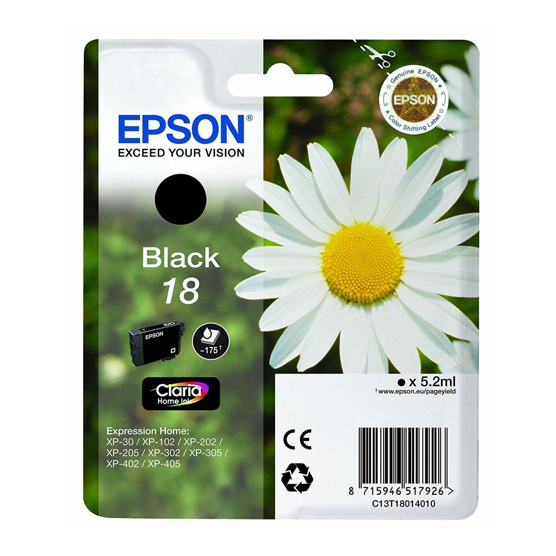 TINTA EPSON 18 CLARIA HOME NEGRO