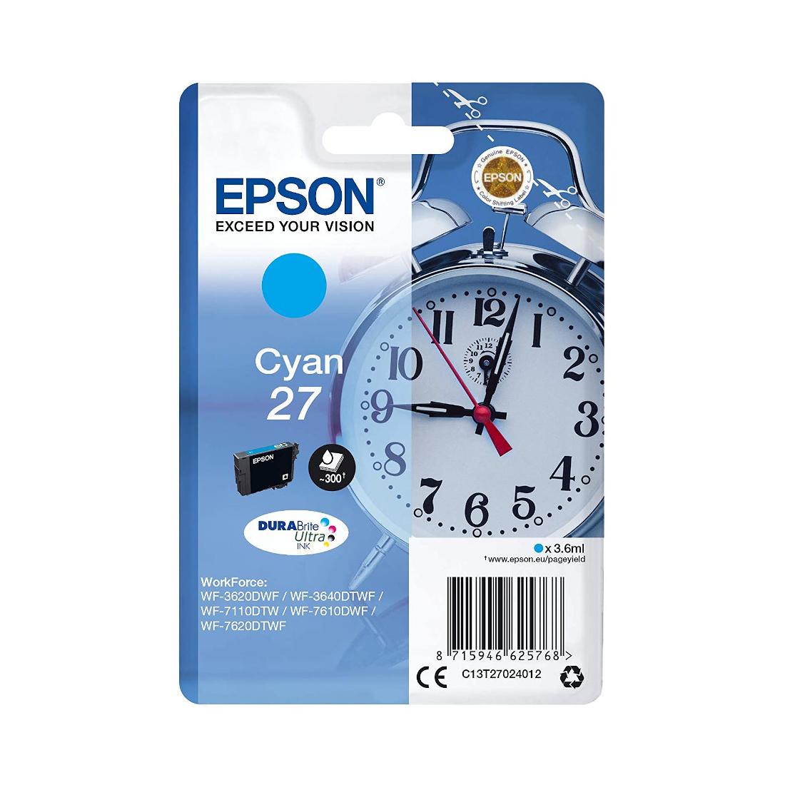 TINTA EPSON 27 DURABRITE CYAN