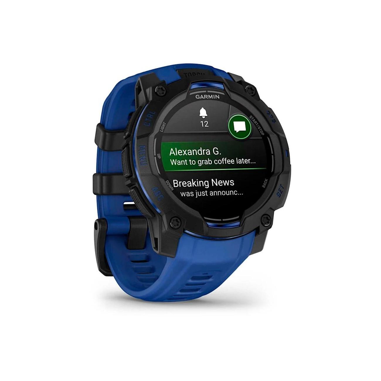 GARMIN INSTINCT? 3 NEGRO CON CORREA DE COLOR AZUL / SMARTWATCH 45MM AMOLED