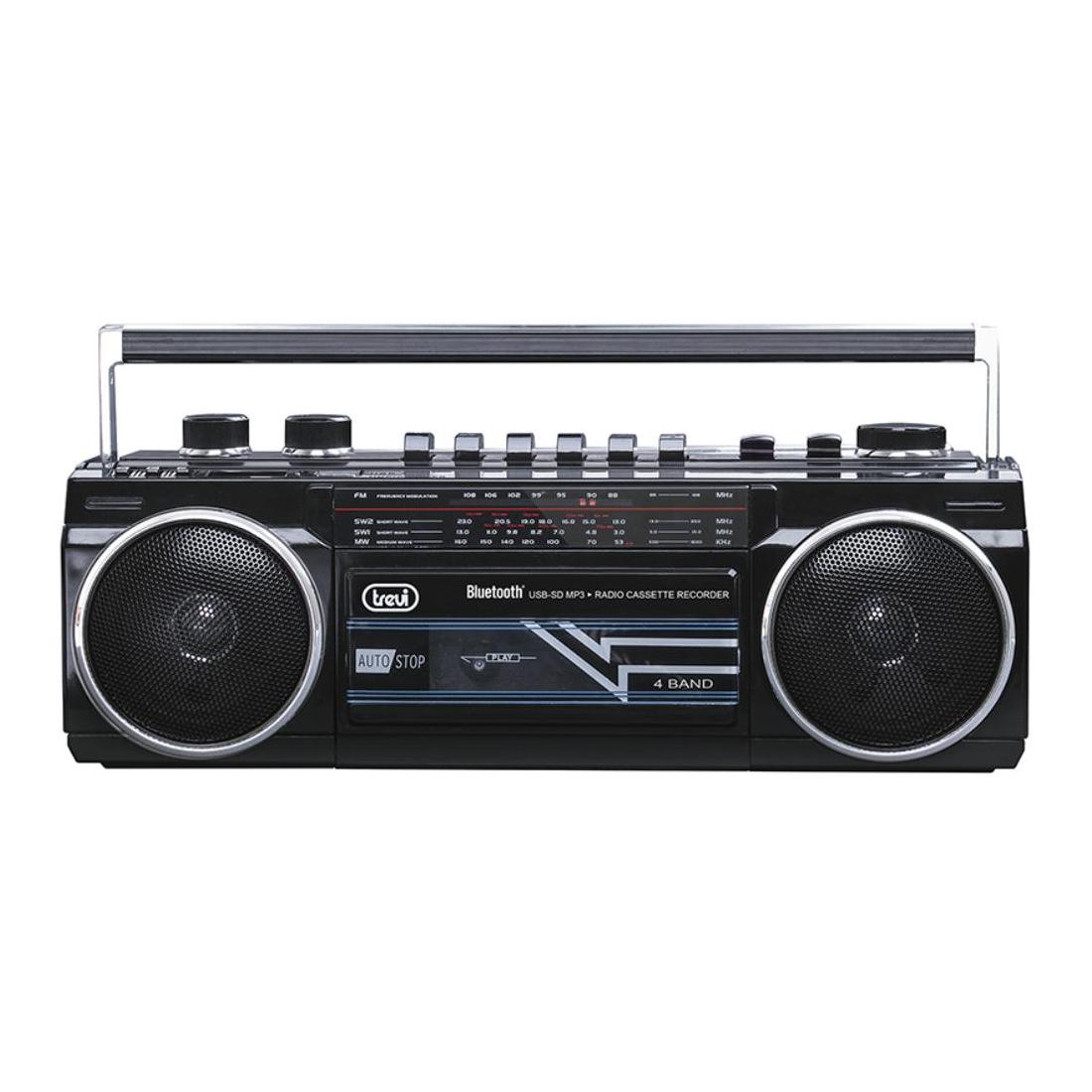 RADIO GRABADORA TREVI USB SD BLUETOOTH CASSETTE RR 501 BT NEGRO