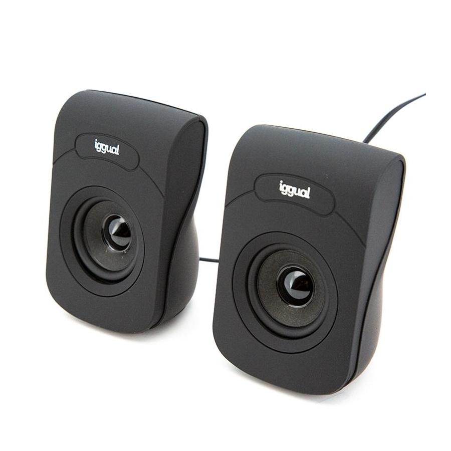 ALTAVOCES IGGUAL 2,0 6W MINI-JACK + USB