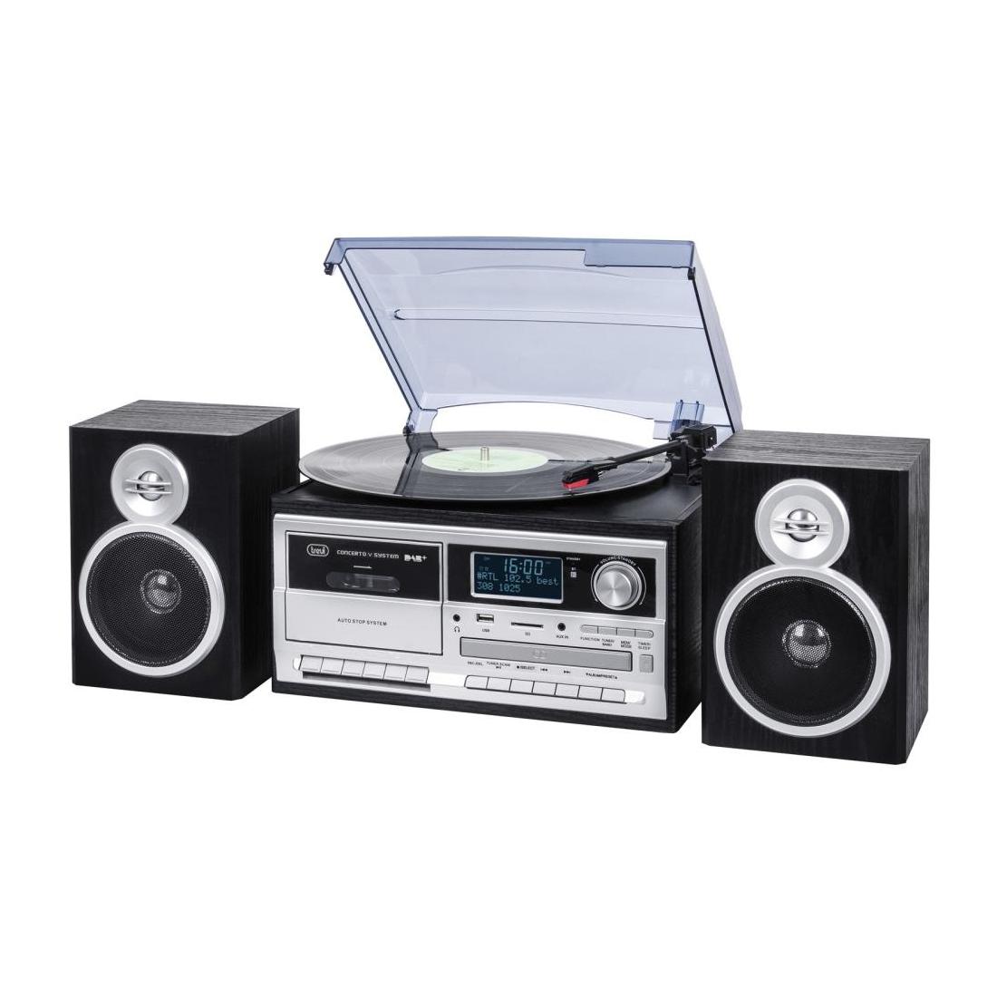 TOCADISCOS TREVI TT 1072 DAB TURNTABLE+DAB+AW+ENCODING BLACK