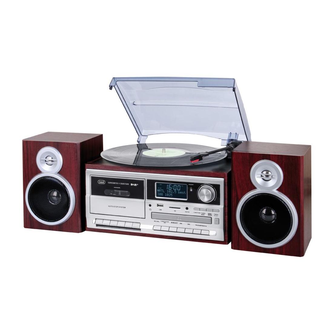 TOCADISCOS TREVI TT 1072 DAB TURNTABLE +DAB+AW+ENCODING DARK WOOD