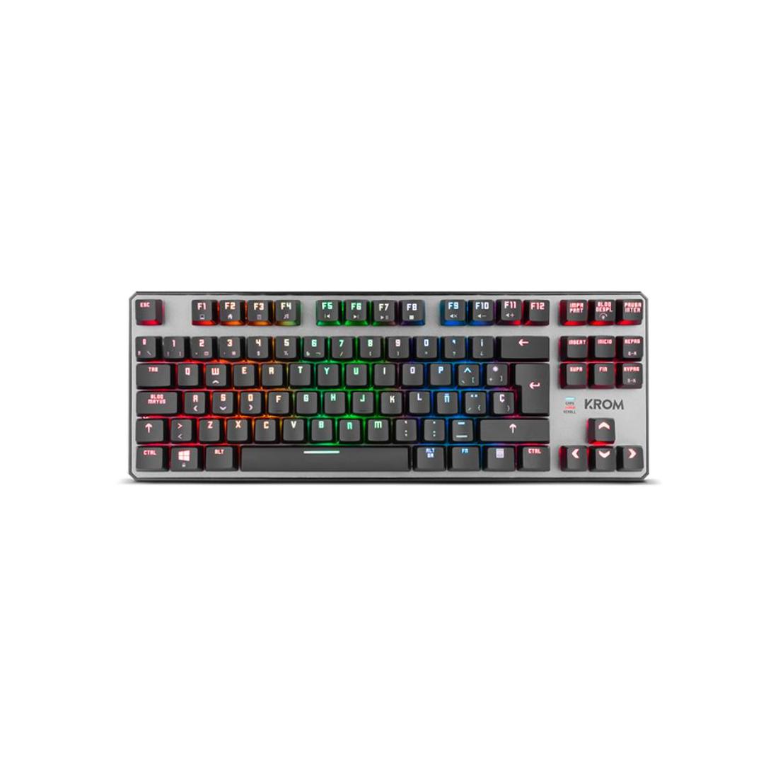 TECLADO GAMING KROM KERNEL TKL USB RETROILUMINADO MECANICO NEGRO