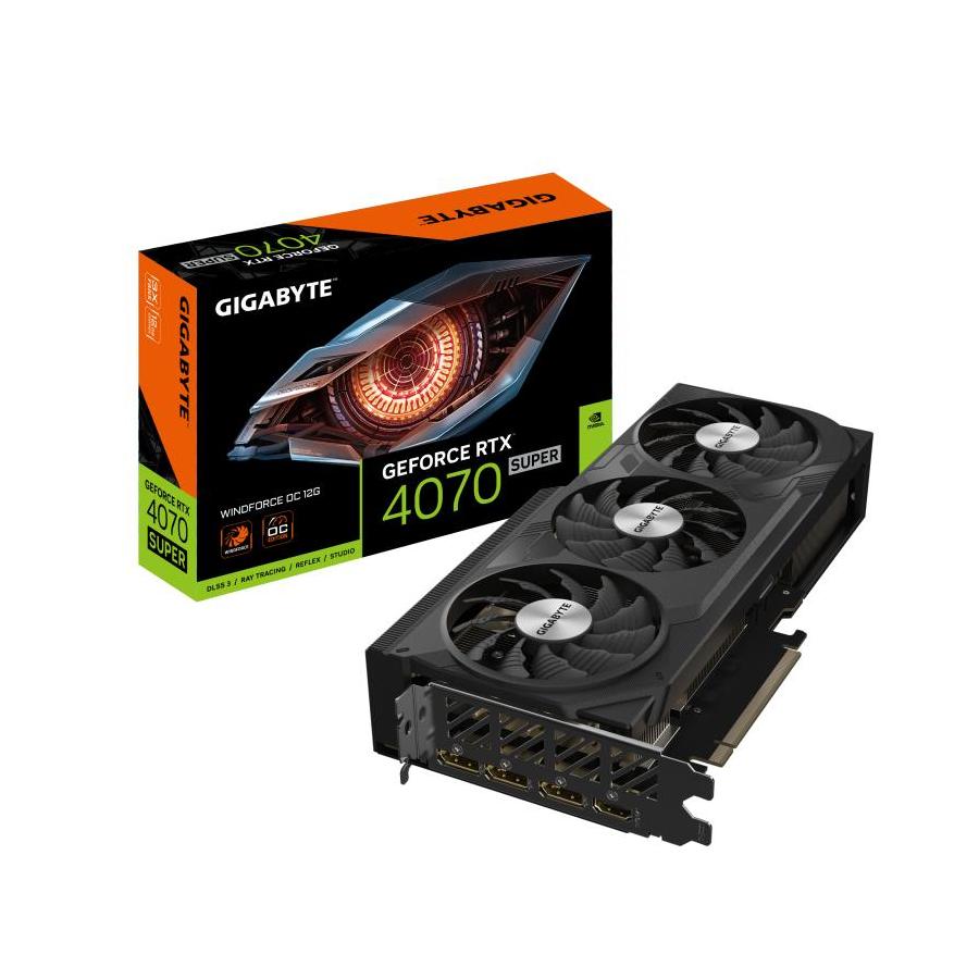 TARJETA GRAFICA GIGABYTE RTX 4070 SUPER 3X WINDFORCE OC 12GB