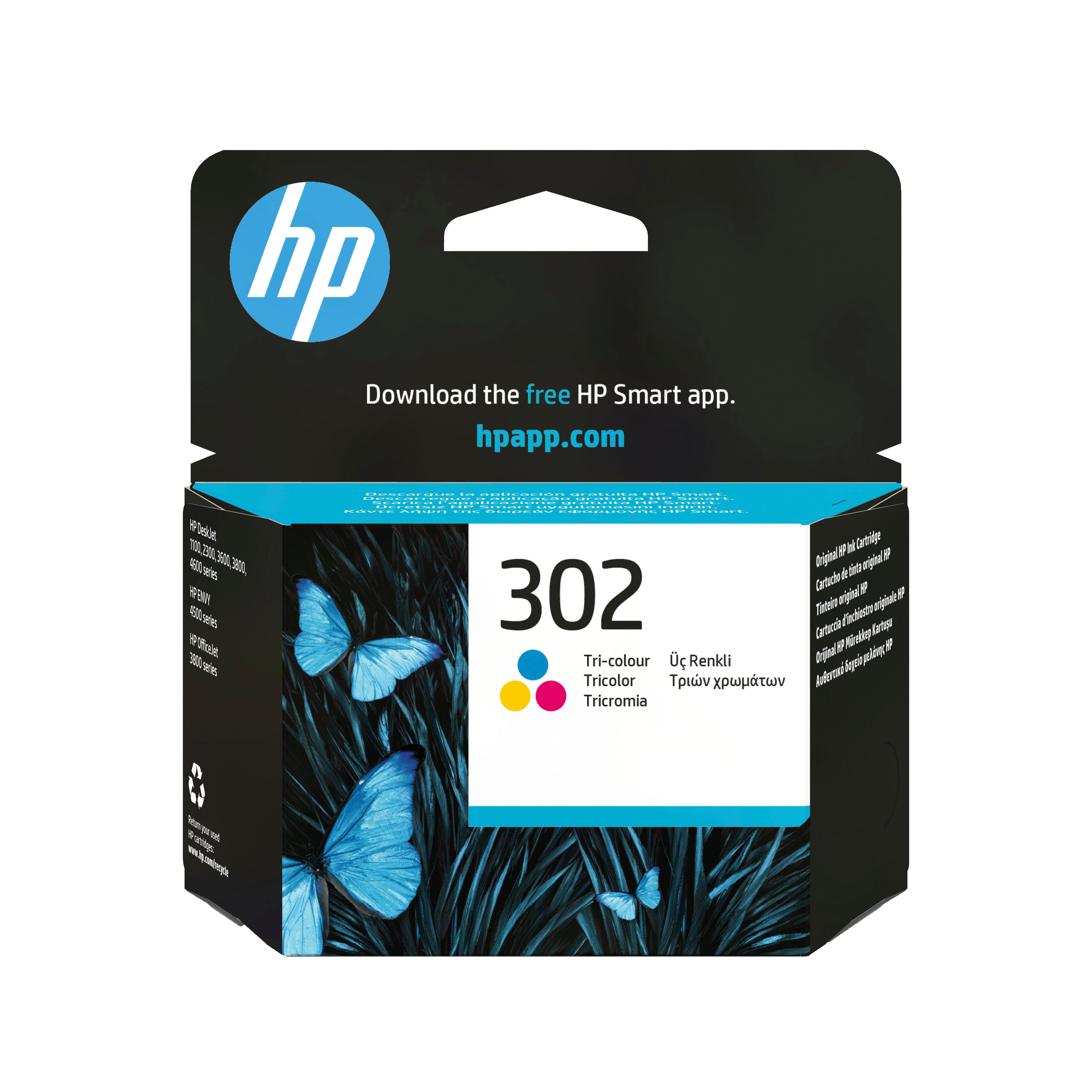 TINTA HP 302 TRICOLOR F6U65AE