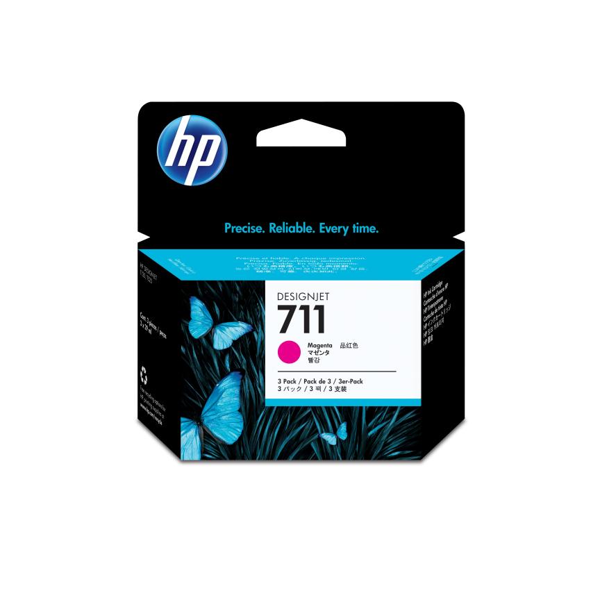 TINTA HP 711 MAGENTA PACK 3