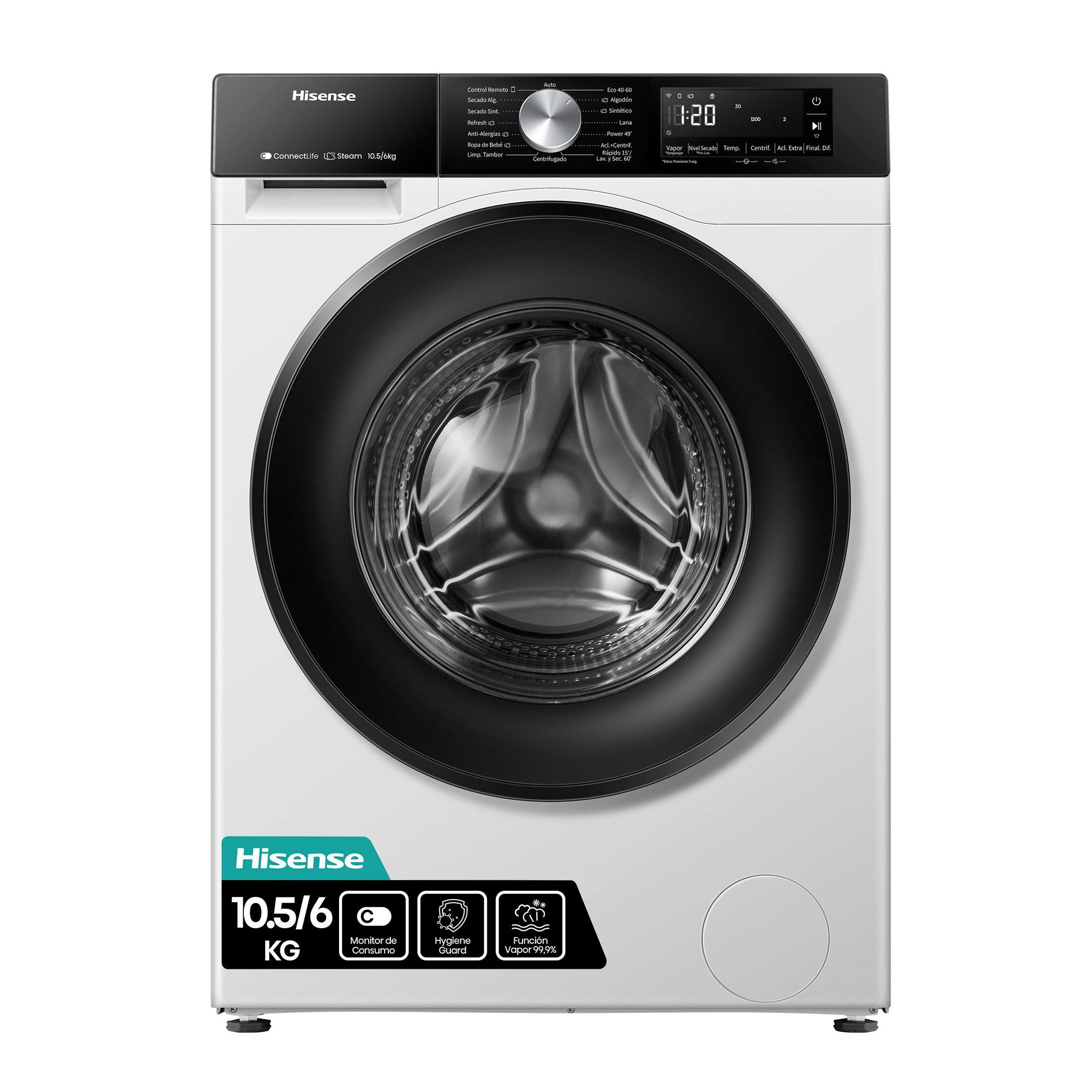 Hisense WD3S1043BW3 lavadora secadora 10/6kg 1400r lavasecadora