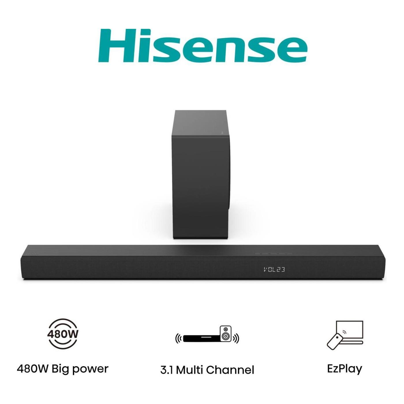 BARRASONIDO HISENSE HS3100 3.1 480W DOLB