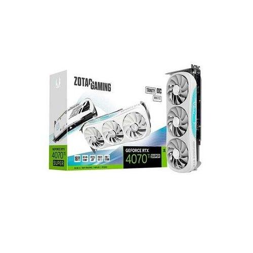 TARJETA GRAFICA ZOTAC RTX 4070TI SUPER TRINITY OC WHITE ED 16GB