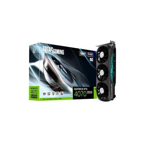 TARJETA GRAFICA ZOTAC RTX 4070 SUPER TRINITY OC BLACK ED 12GB
