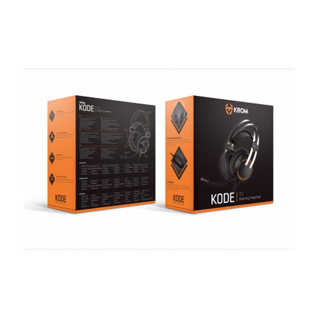 AURICULAR GAMING KROM KODE NEGRO MICROFONO USB