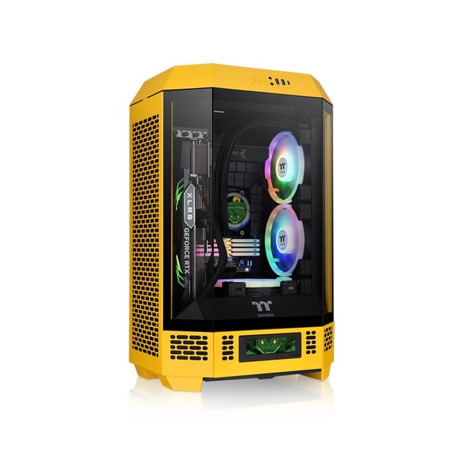 CAJA THERMALTAKE THE TOWER 300 BUMBLEBEE MINI-ITX 2XUSBA 3.2 SIN FUENTE NEGRO
