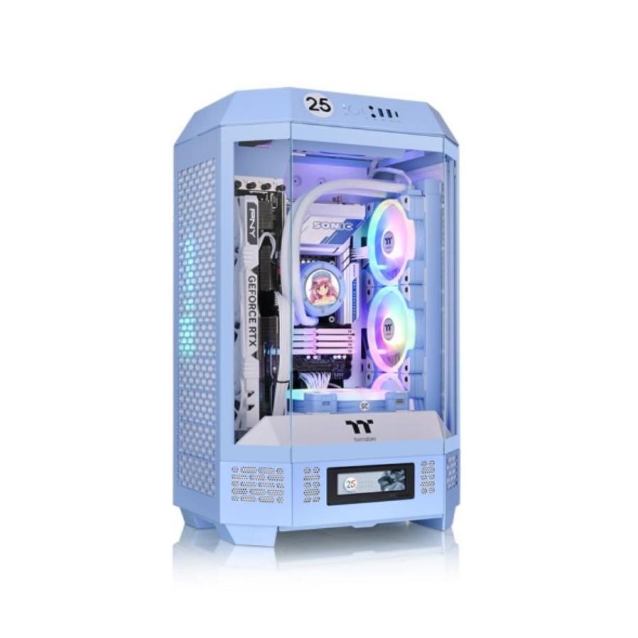 CAJA THERMALTAKE THE TOWER T300 HYDRANGEA BLUE ATX 2XUSB 3.0 SIN FUENTE AZUL