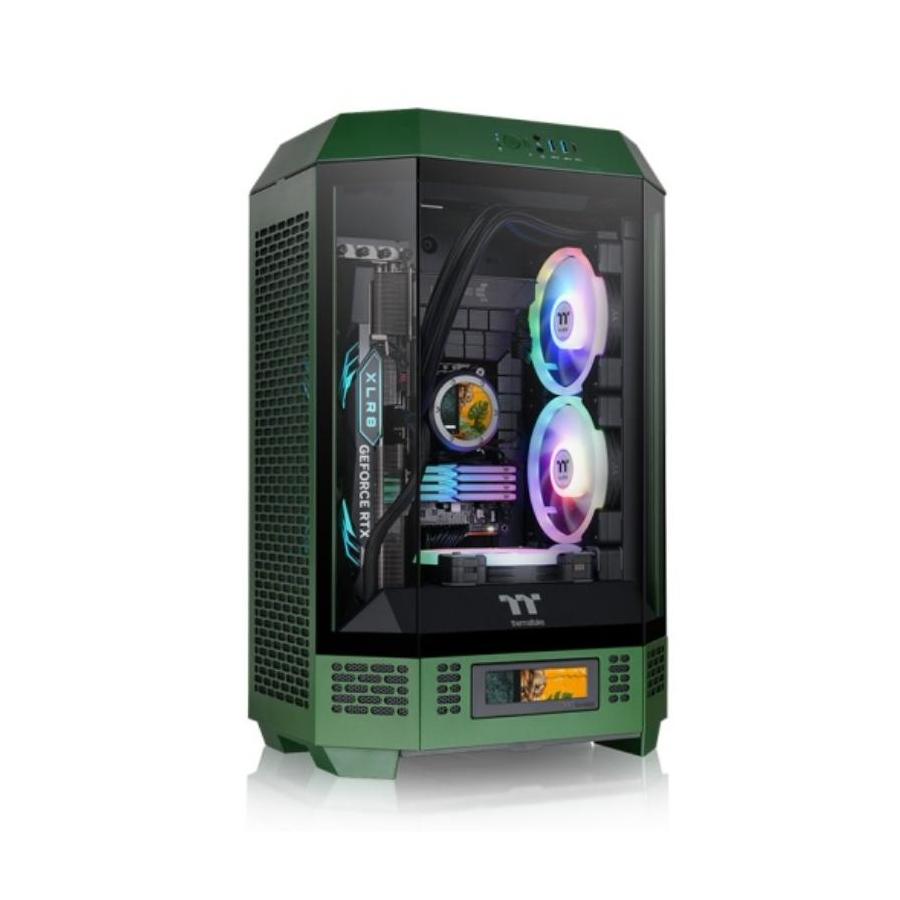 CAJA THERMALTAKE THE TOWER T300 RACING GREEN ATX 2XUSB 3.0 SIN FUENTE VERDE