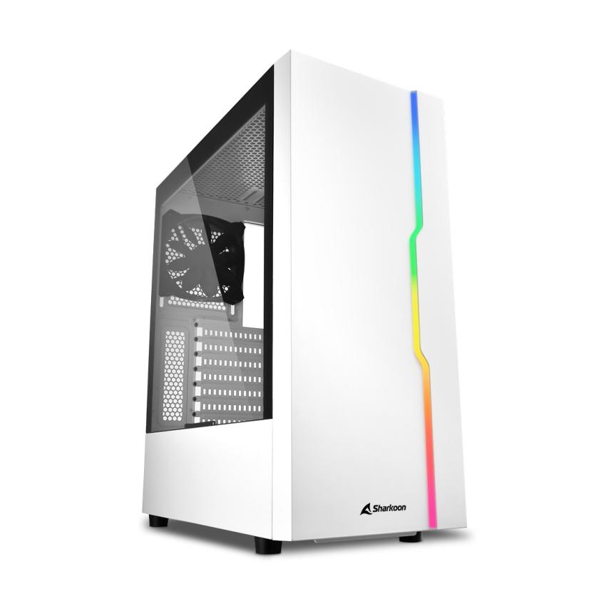 CAJA SHARKOON RGB SLIDER ATX 2XUSB3.0 2XUSB2.0 SIN FUENTE BLANCO