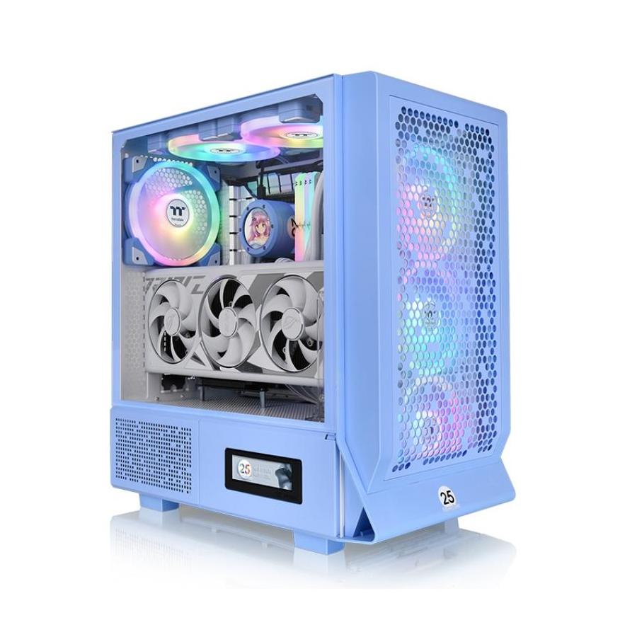 CAJA THERMALTAKE CERES 330 TG HYDRANGEA BLUE ARGB ATX 2XUSB 3.0 SIN FUENTE AZUL