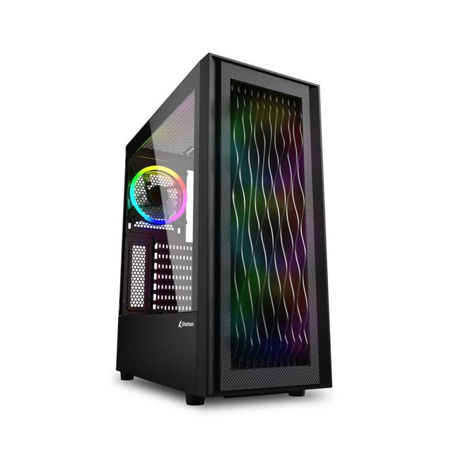 CAJA ATX SHARKOON RGB WAVE 2XUSB3.0 RGB SIN FUENTE NEGRO