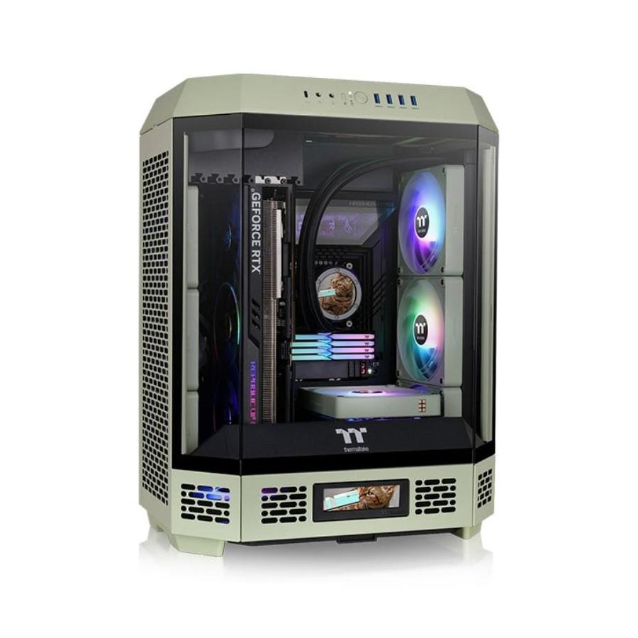 CAJA THERMALTAKE THE TOWER T600 ATX 2XUSB 3.0 SIN FUENTE VERDE MATCHA