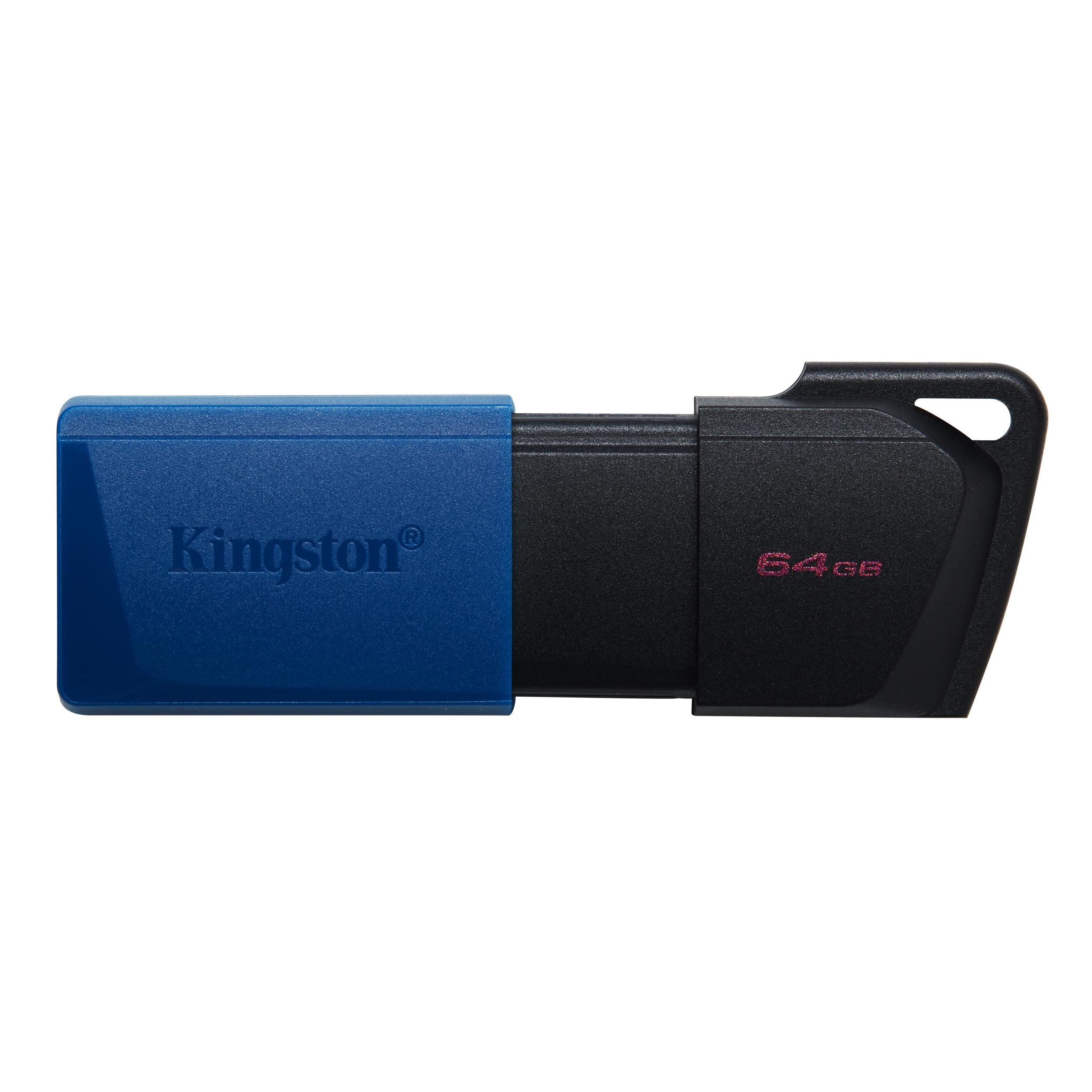 MEMORIA USB KINGSTON 64GB RETRACTIL NEGR