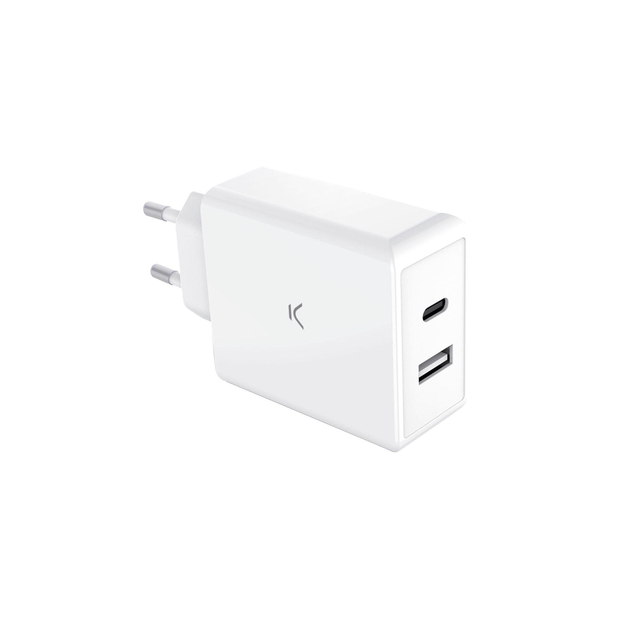 CARGADOR PARED 65W DUAL USB A + C KSIX B