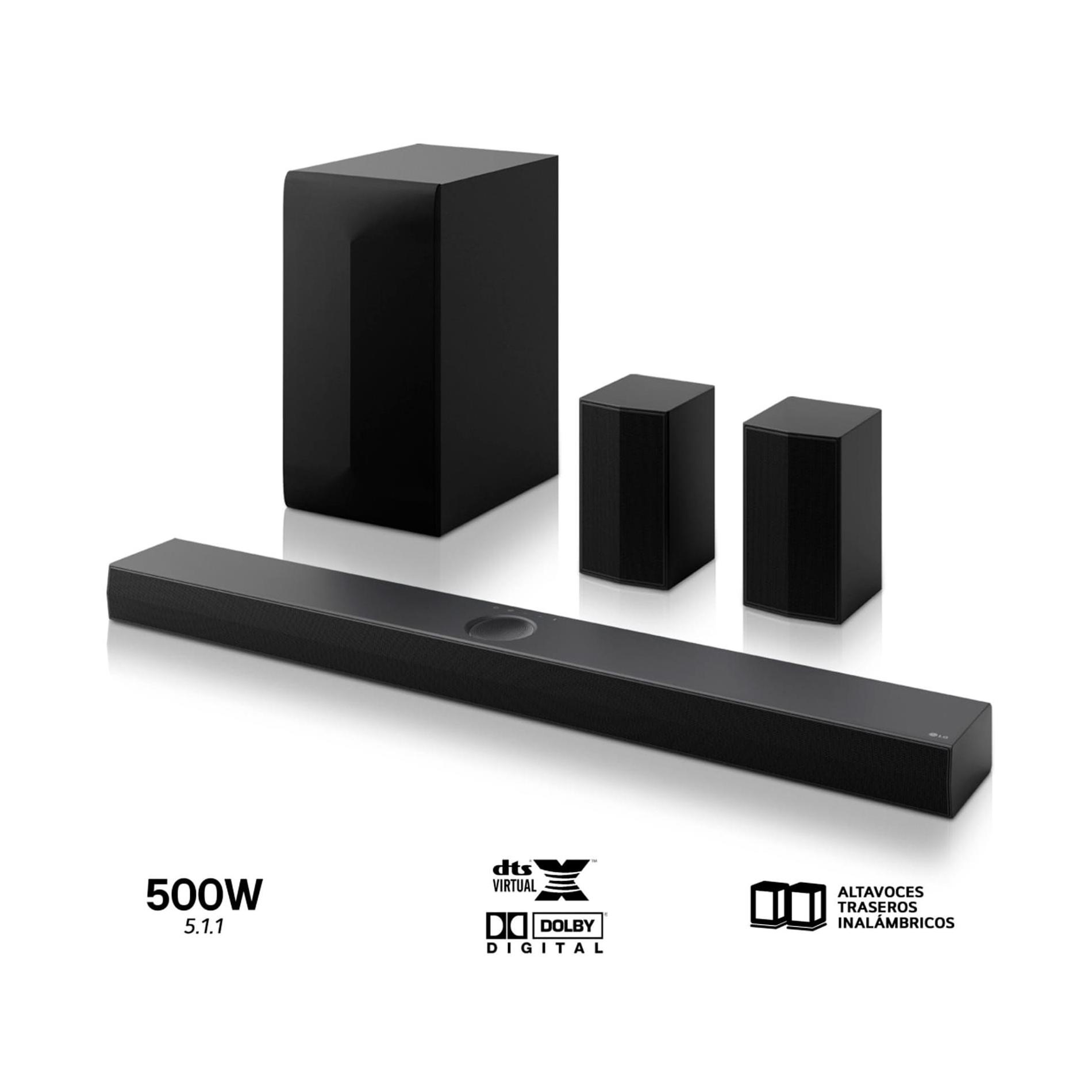 LG S70TR BLACK /  BARRA DE SONIDO CON SUBWOOFER INAL?MBRICO Y TRASEROS 500W 5.1.1CH