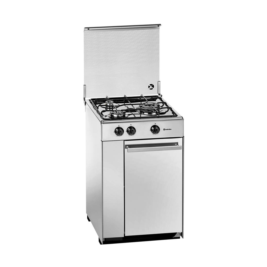 COCINA GAS 3Z SIN HORNO INOX MEIRELES 53