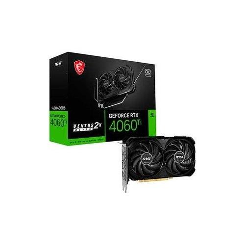 TARJETA GRAFICA MSI RTX 4060TI VENTUS 2X BLACK 16GB OC