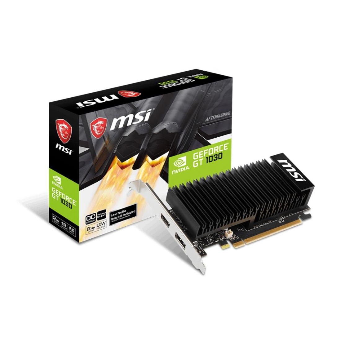 TARJETA GRAFICA MSI GT1030 2GHD4 LP OC 2GB GDDR4