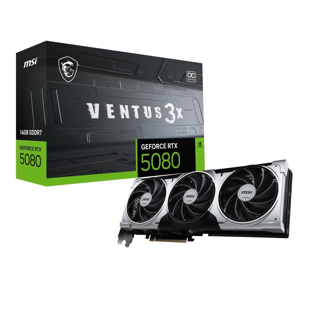 TARJETA GRAFICA MSI RTX 5080 16G VENTUS 3X OC PLUS