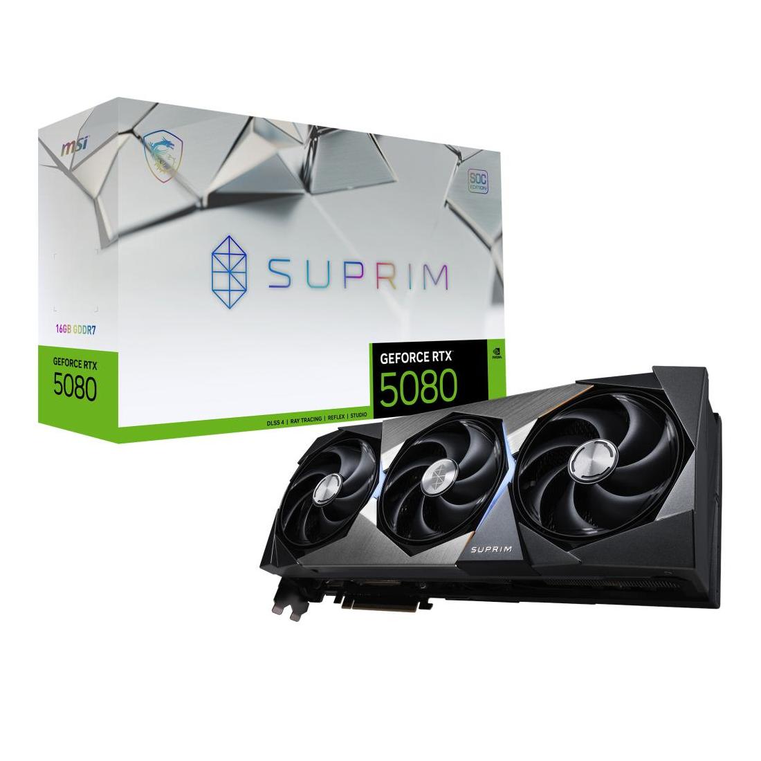 TARJETA GRAFICA MSI RTX 5080 16G GAMING SUPRIM SOC