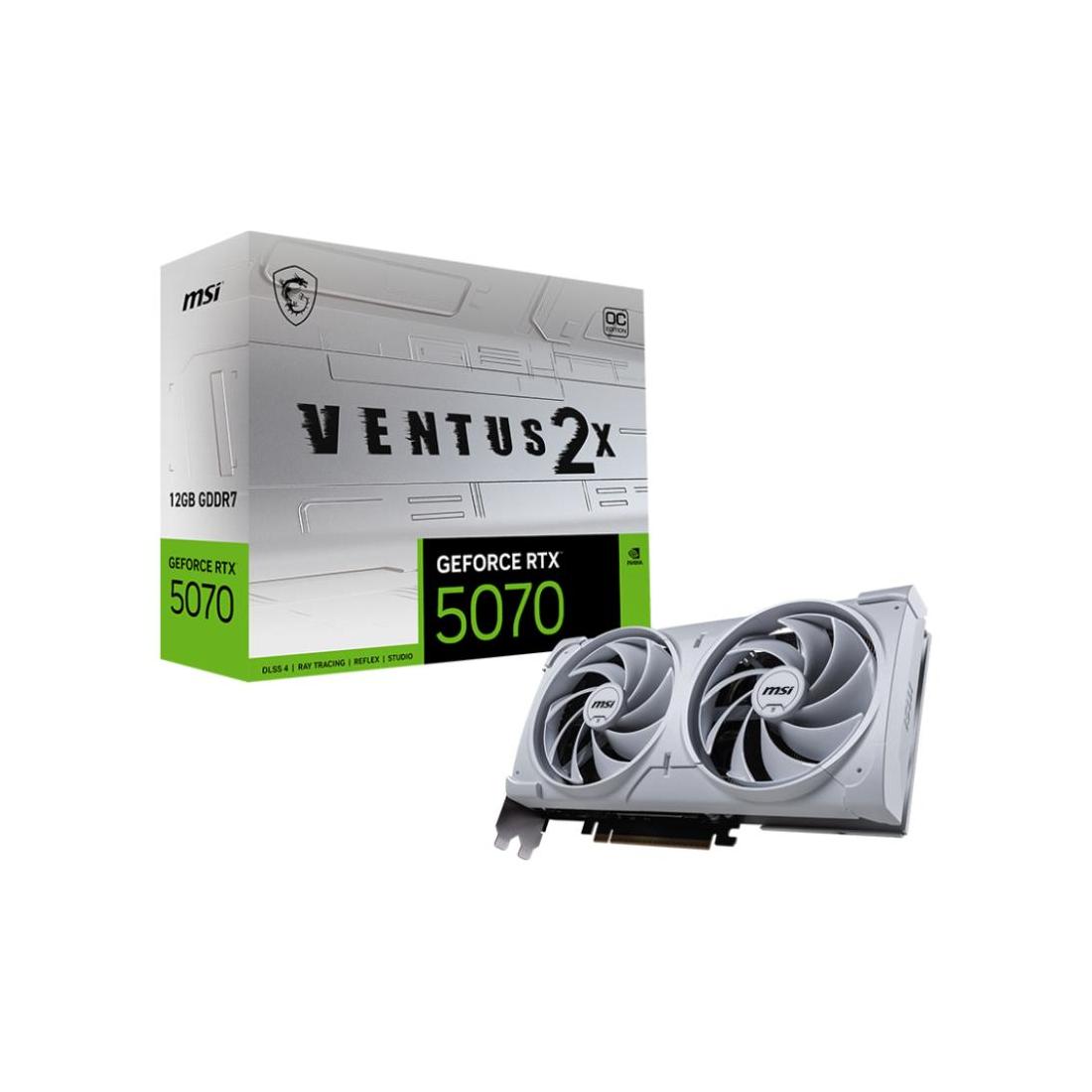 TARJETA GRAFICA MSI RTX 5070 12G VENTUS 2X OC WHITE
