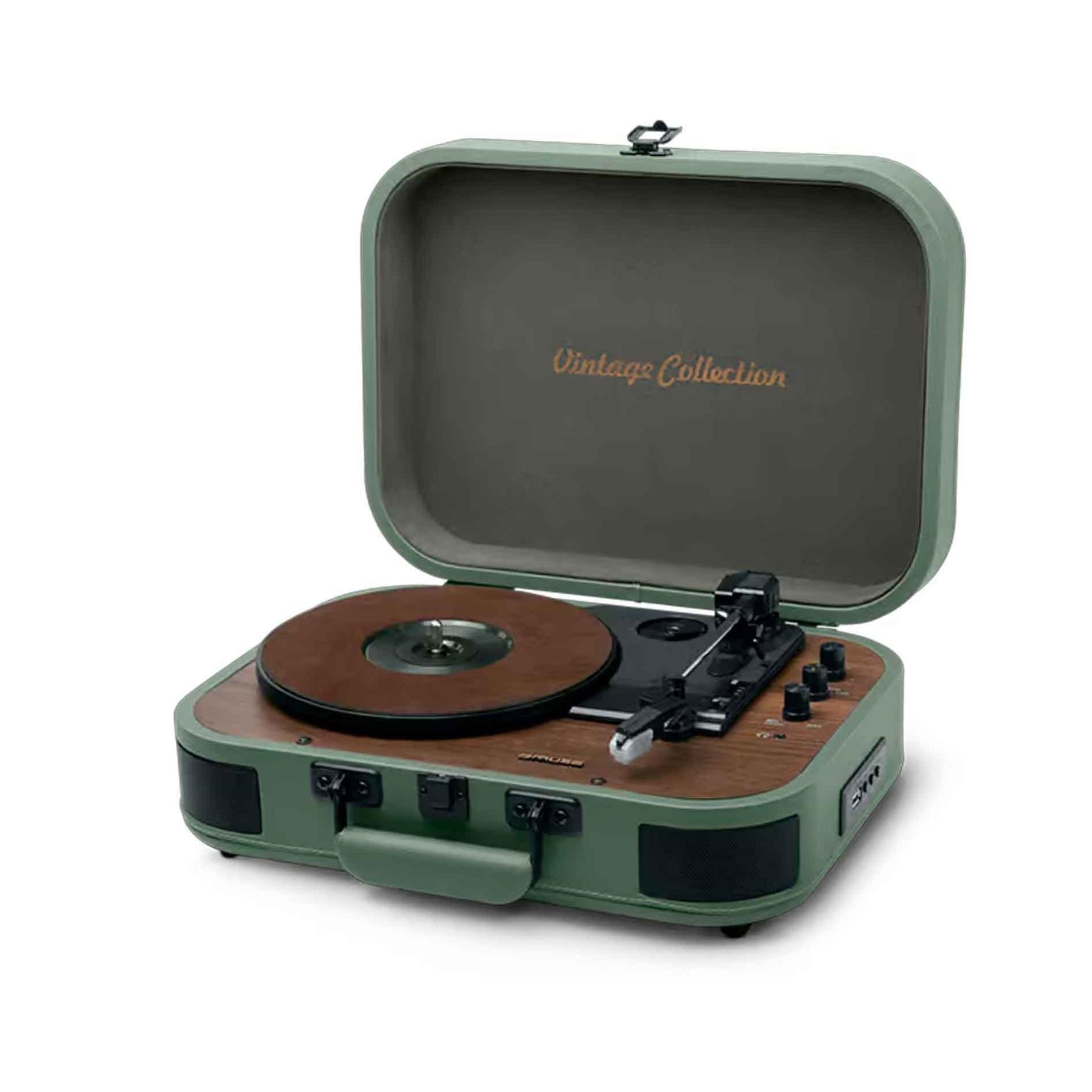 MUSE MT-207PGR GREEN / TOCADISCOS CON ALTAVOCES