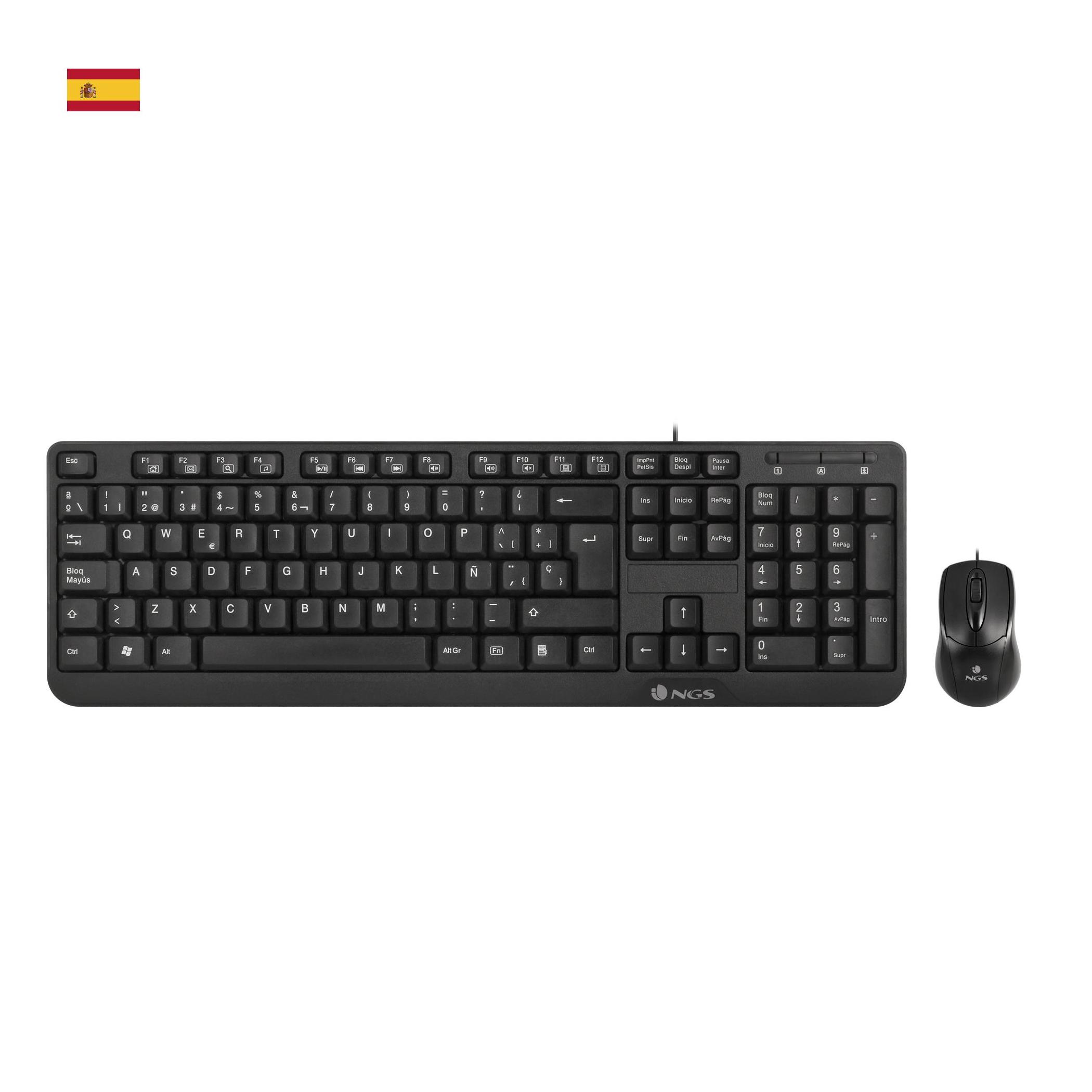 TECLADO+RATON NGS COCOA KIT CABLE SOBREM