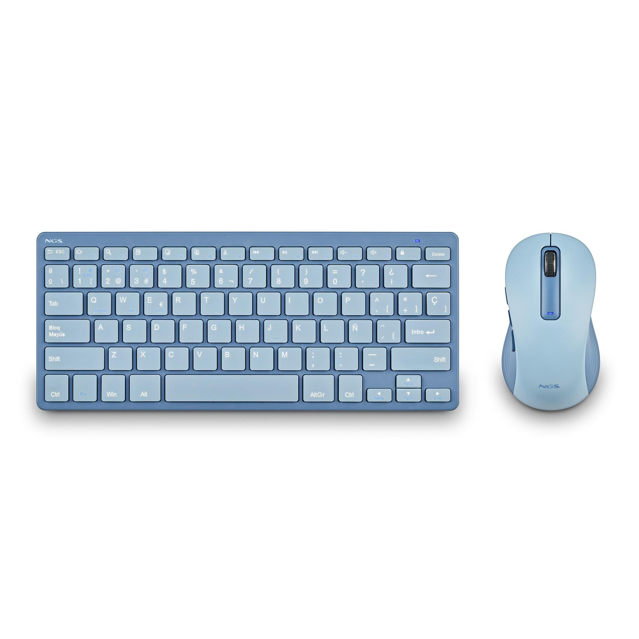 TECLADO + RATON NGS RECARGABLE AZUL MULT