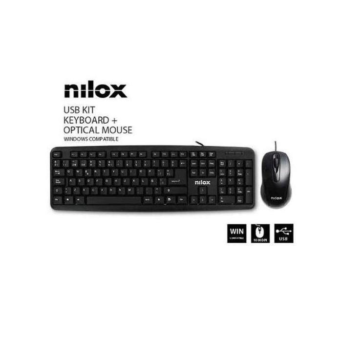 KIT TECLADO + RATÓN CABLE NILOX NXKME000