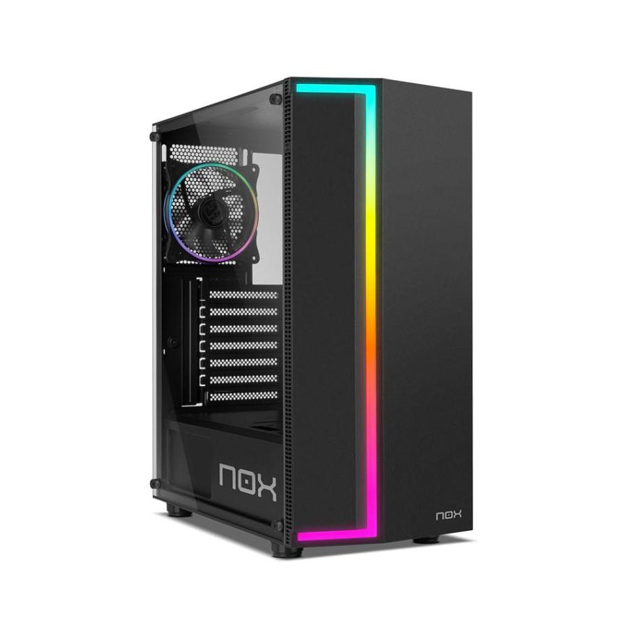 CAJA NOX INFINITY GAMA rgbRAINBOW ATX 1XUSB3.0 2XUSB2.0 NEGRO RGB
