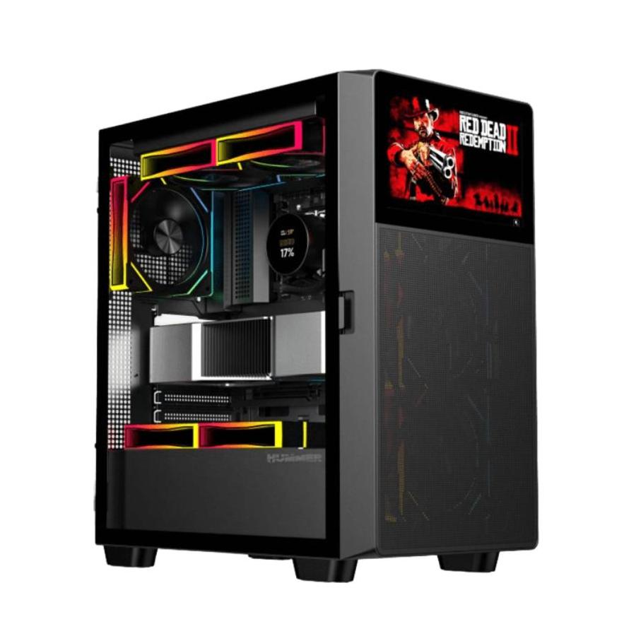 CAJA ATX NOX HUMMER BIOS PANTALLA LCD 8''